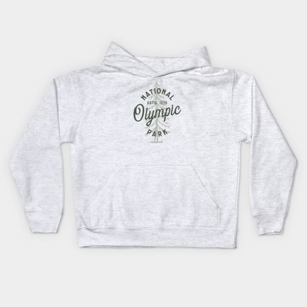 Olympic National Park Kids Hoodie by happysquatch